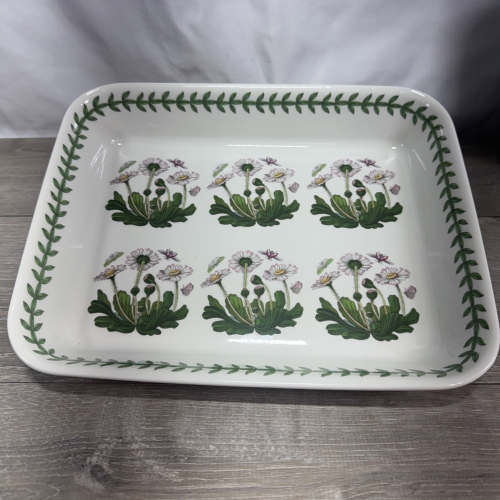 Portmeirion Botanic Garden 10x12 Casserole Serving Dish Lasagna 2qt Pan DAISY